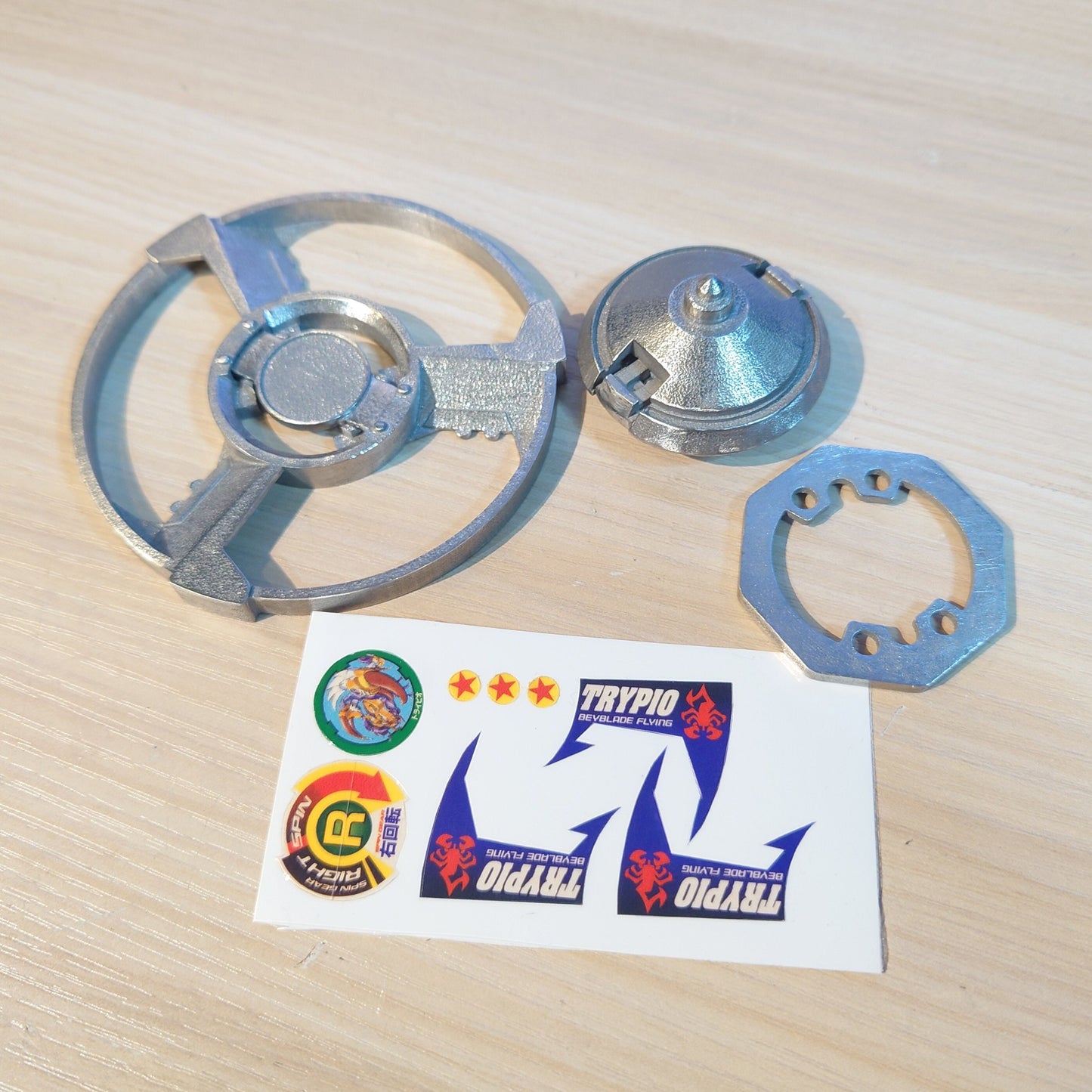 FULL METAL Beyblade Trypio (Stainless steel)