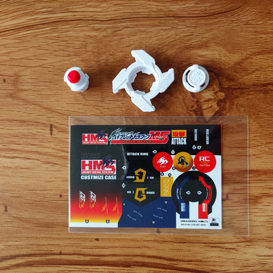 Beyblade Dragoon MSUV - Plastic parts + RC + stickers (Custom)