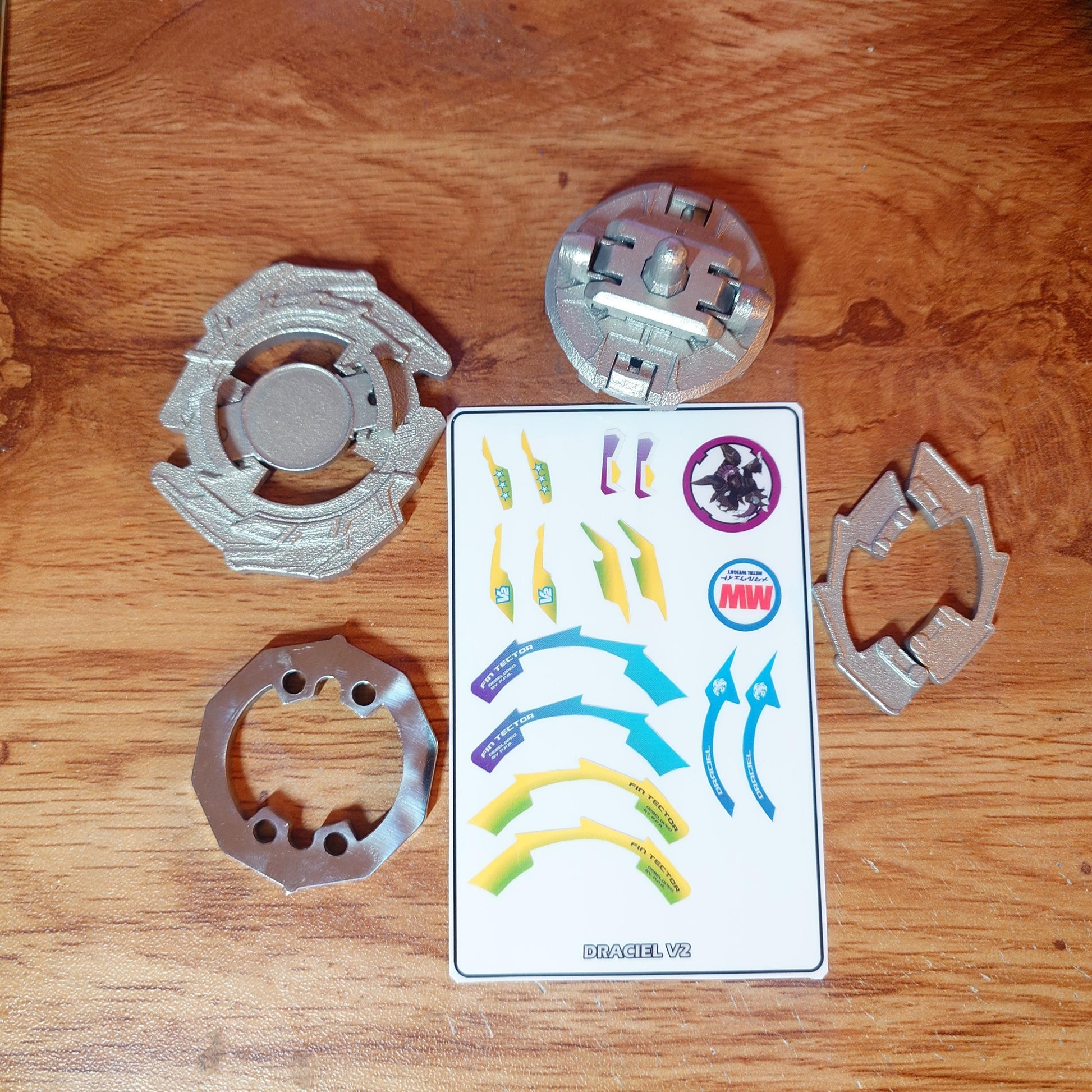 FULL METAL Beyblade Draciel V2 (Stainless steel)