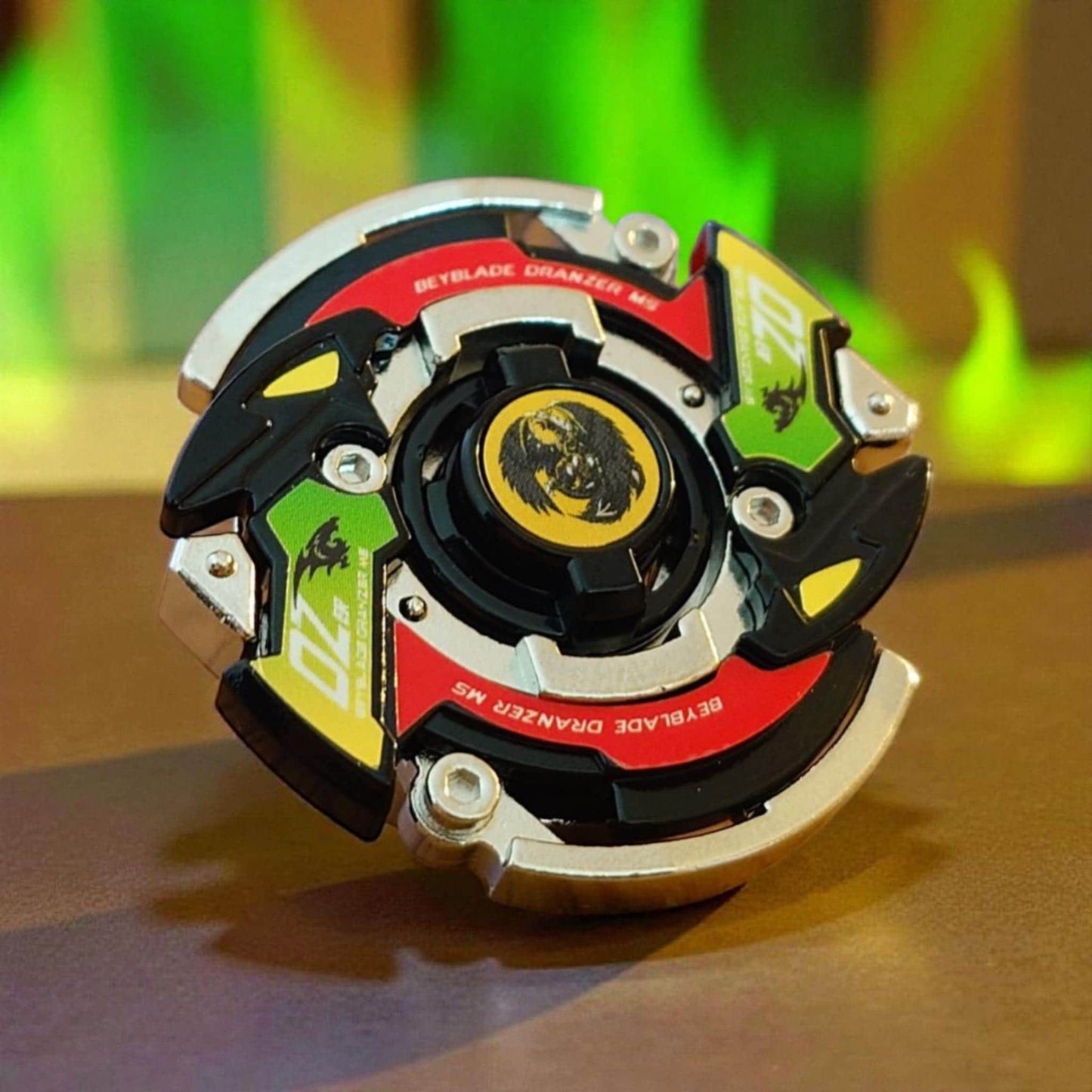 Full Metal Beyblade Black Dranzer MS - HMS Repro (Zinc+Nickel plated)