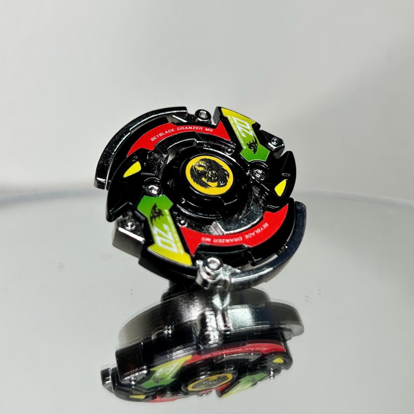 Full Metal Beyblade Black Dranzer MS - HMS Repro (Zinc+Nickel plated)