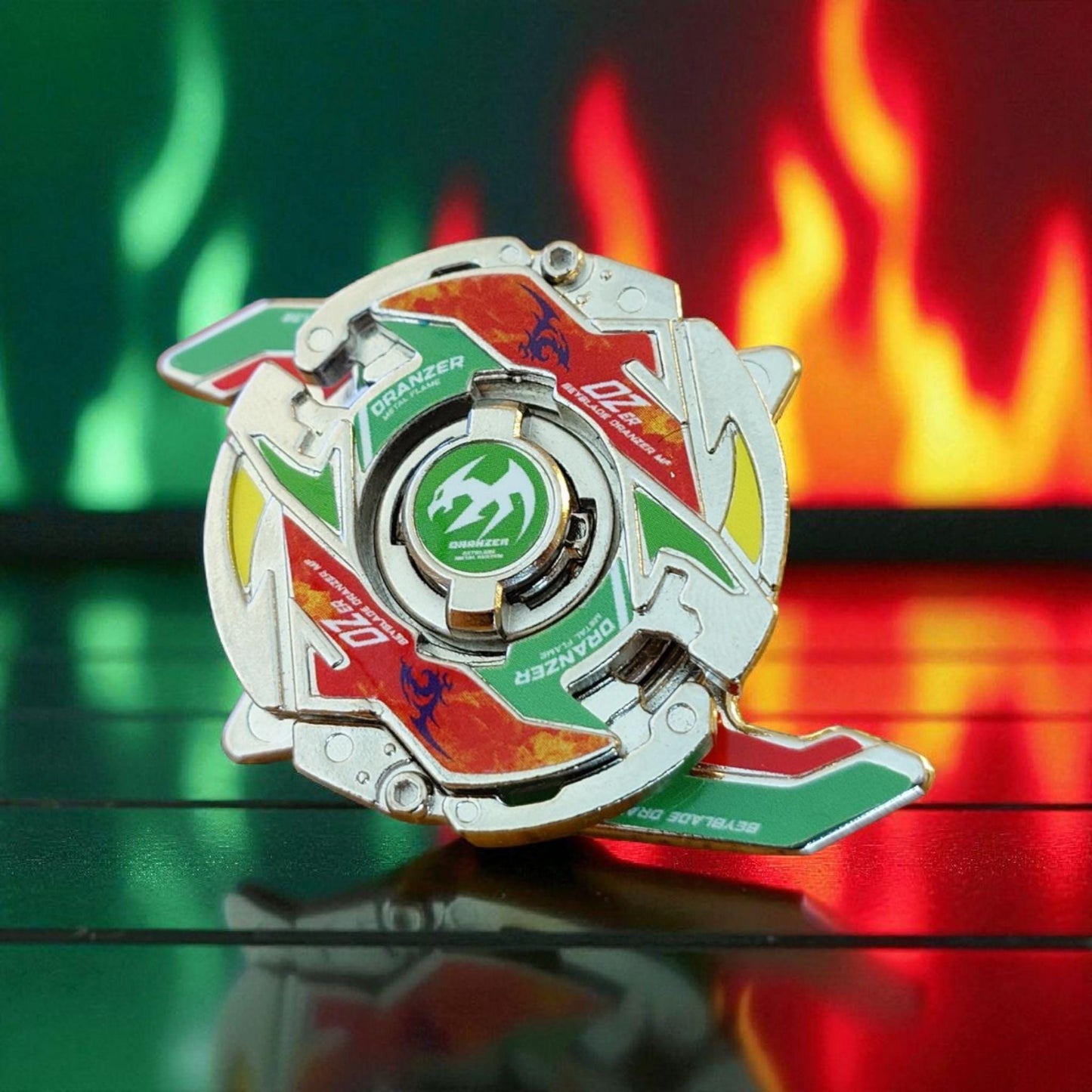 Full Metal Beyblade Dranzer MF - HMS Repro (Zinc+Nickel plated)