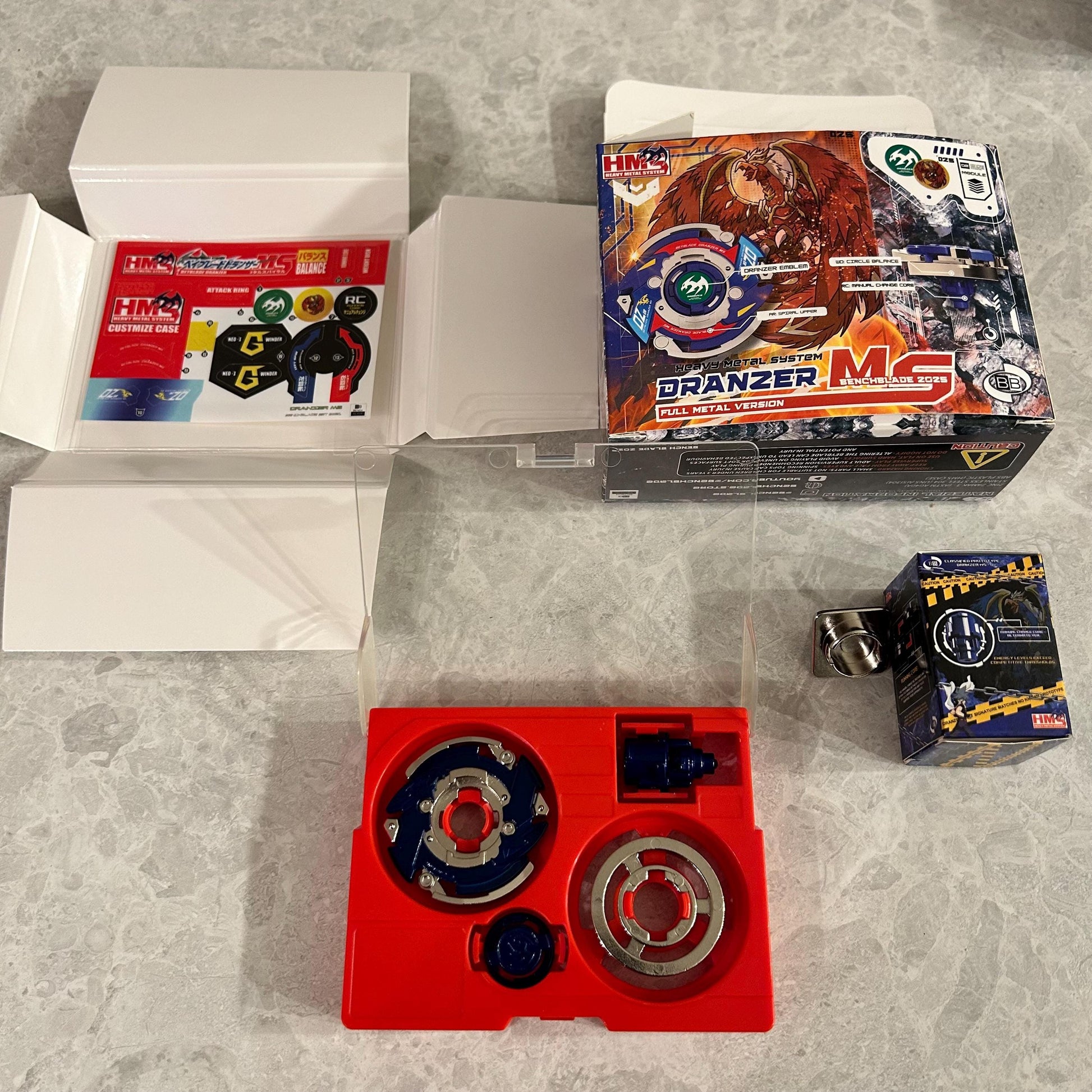 Full Metal Beyblade Dranzer MS - HMS Repro (Zinc+Nickel plated)