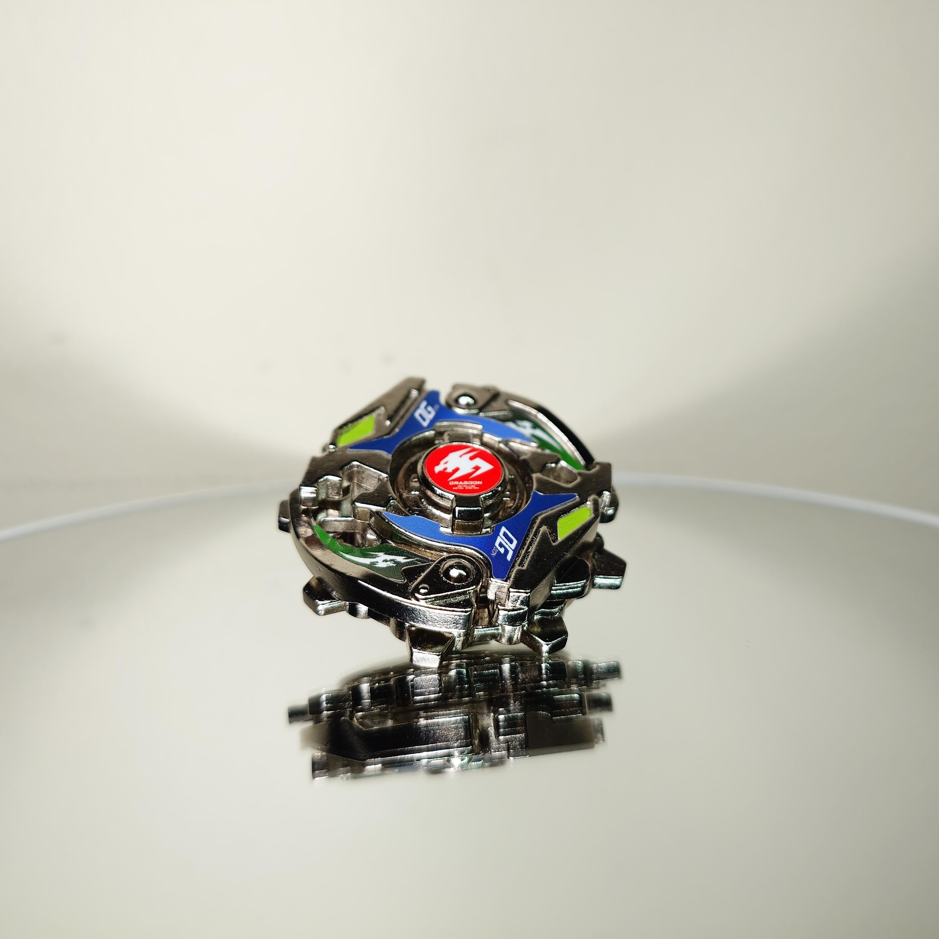 学研 銀メダル Full Metal Beyblade Dragoon MF - HMS Repro (Zinc+Nickel plated