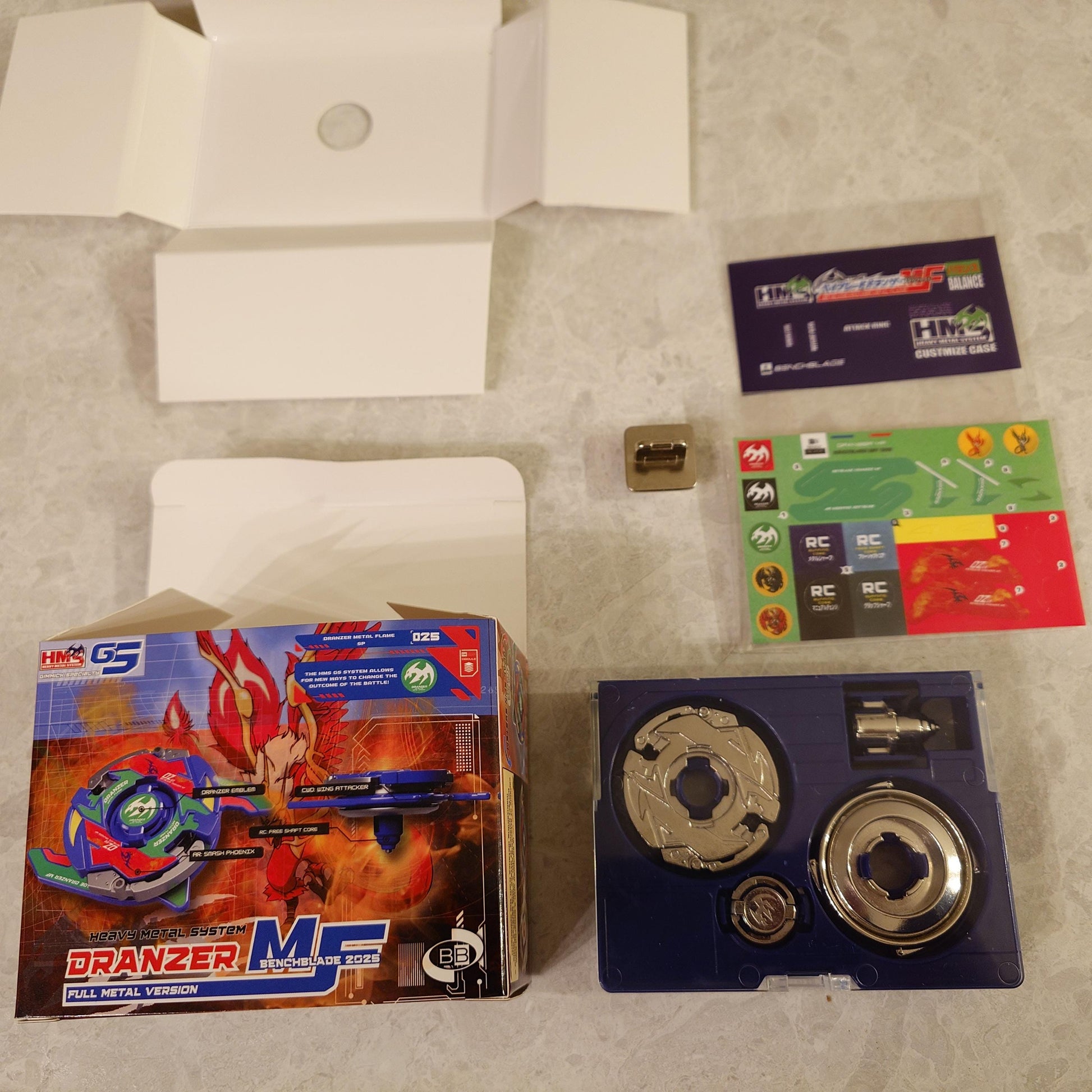 Full Metal Beyblade Dranzer MF - HMS Repro (Zinc+Nickel plated)