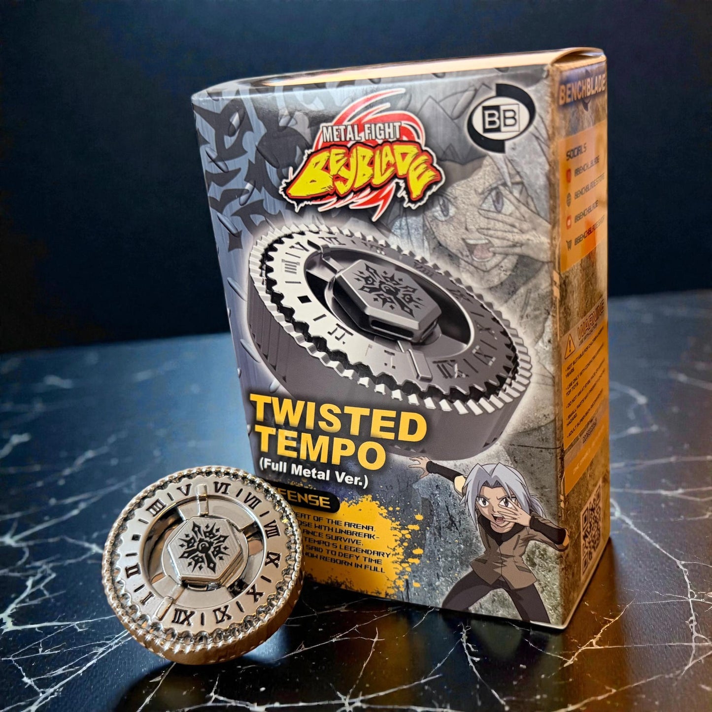 FULL METAL Beyblade Twisted Tempo - Basalt Horogium (Zinc+Nickel Plated) (Metal Fight)