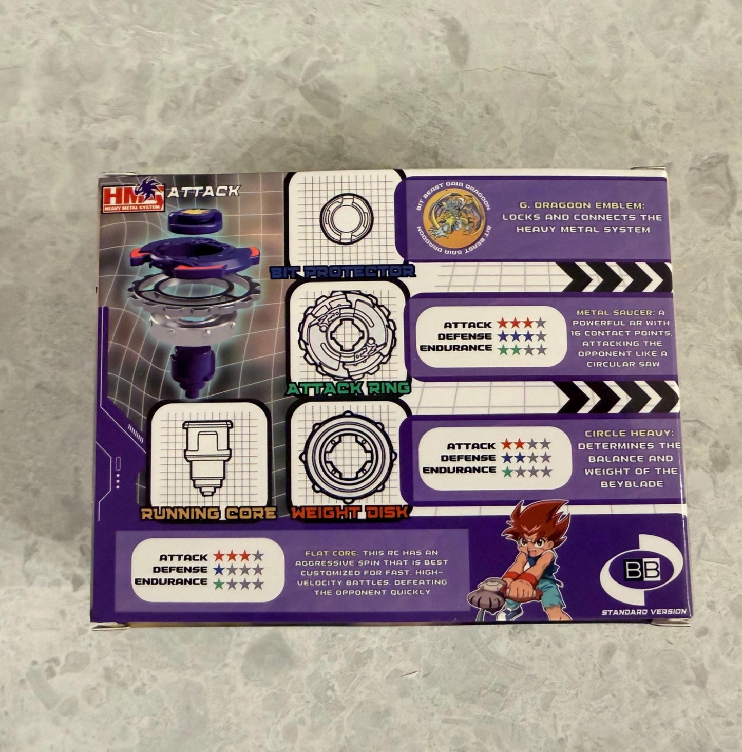 Beyblade Gaia Dragoon MS - HMS Repro (Standard version)
