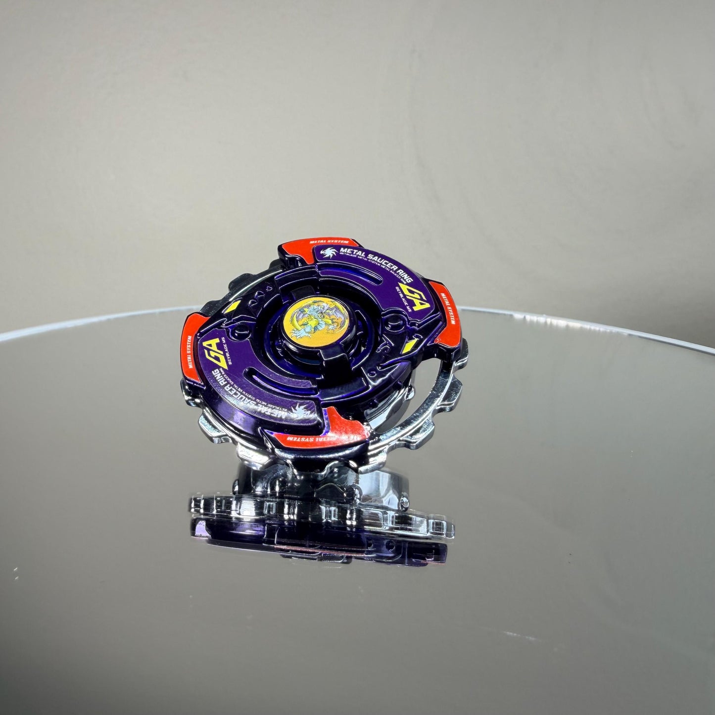 Full Metal Beyblade Gaia Dragoon MS - HMS Repro (Zinc+Chrome plated)