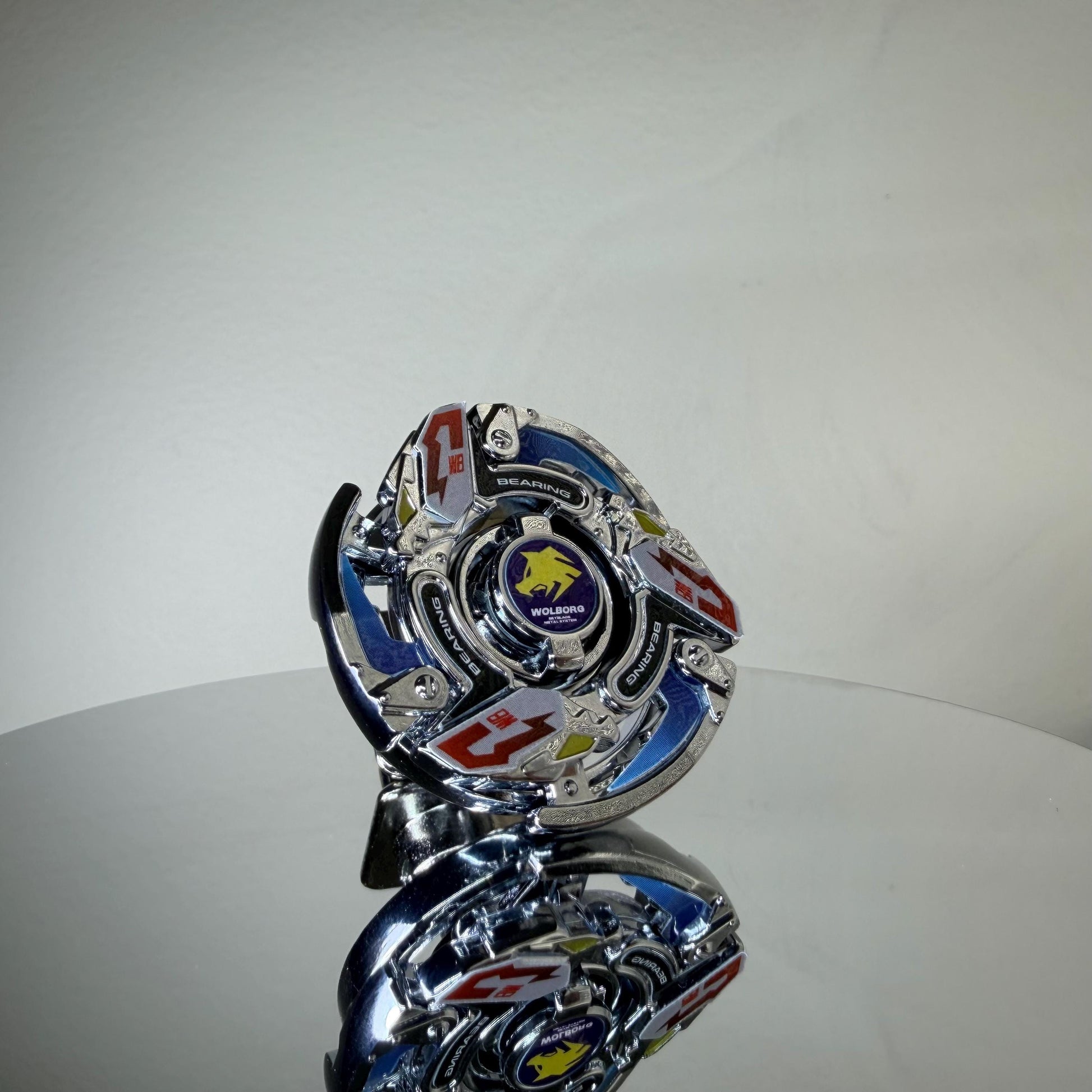 Full Metal Beyblade Wolborg MS - HMS Repro (Zinc+Chrome plated)