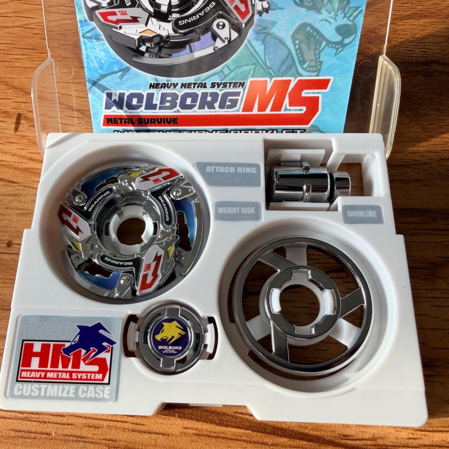 Full Metal Beyblade Wolborg MS - HMS Repro (Zinc+Chrome plated)
