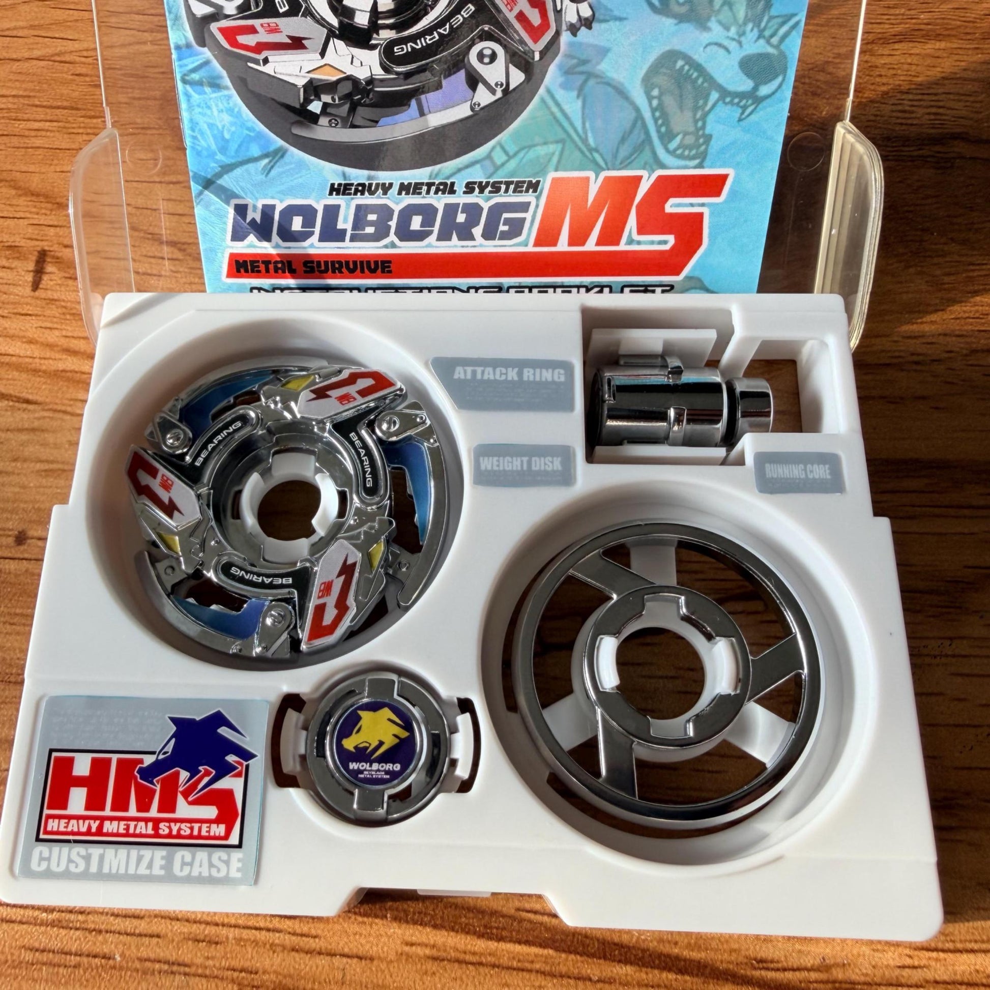 Full Metal Beyblade Wolborg MS - HMS Repro (Zinc+Chrome plated)