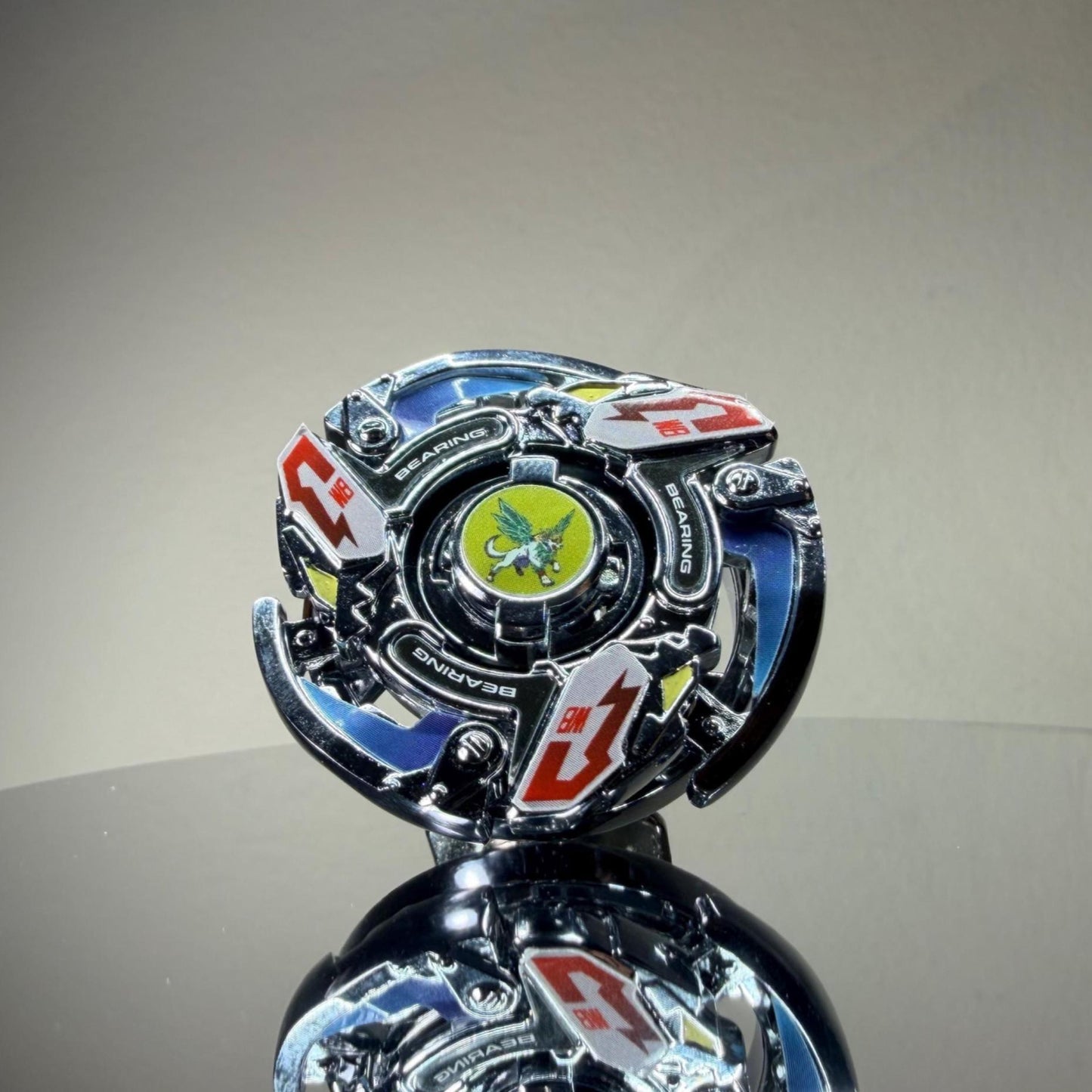 Full Metal Beyblade Wolborg MS - HMS Repro (Zinc+Chrome plated)