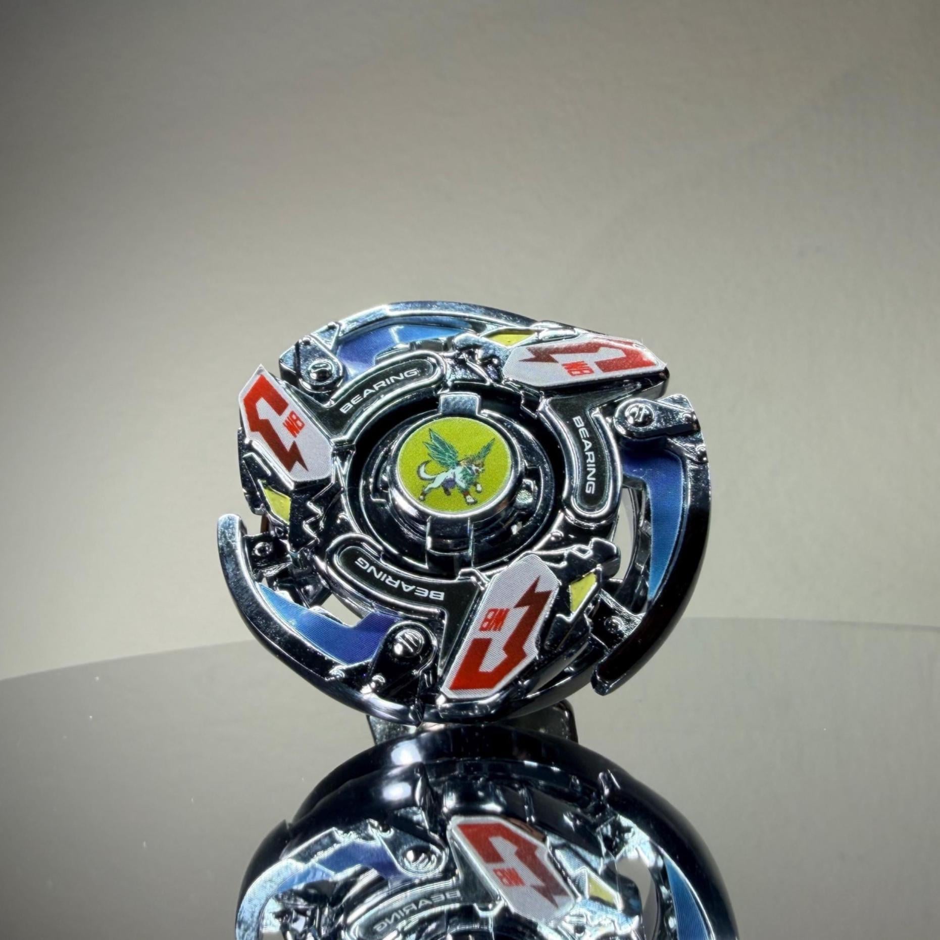 Full Metal Beyblade Wolborg MS - HMS Repro (Zinc+Chrome plated)