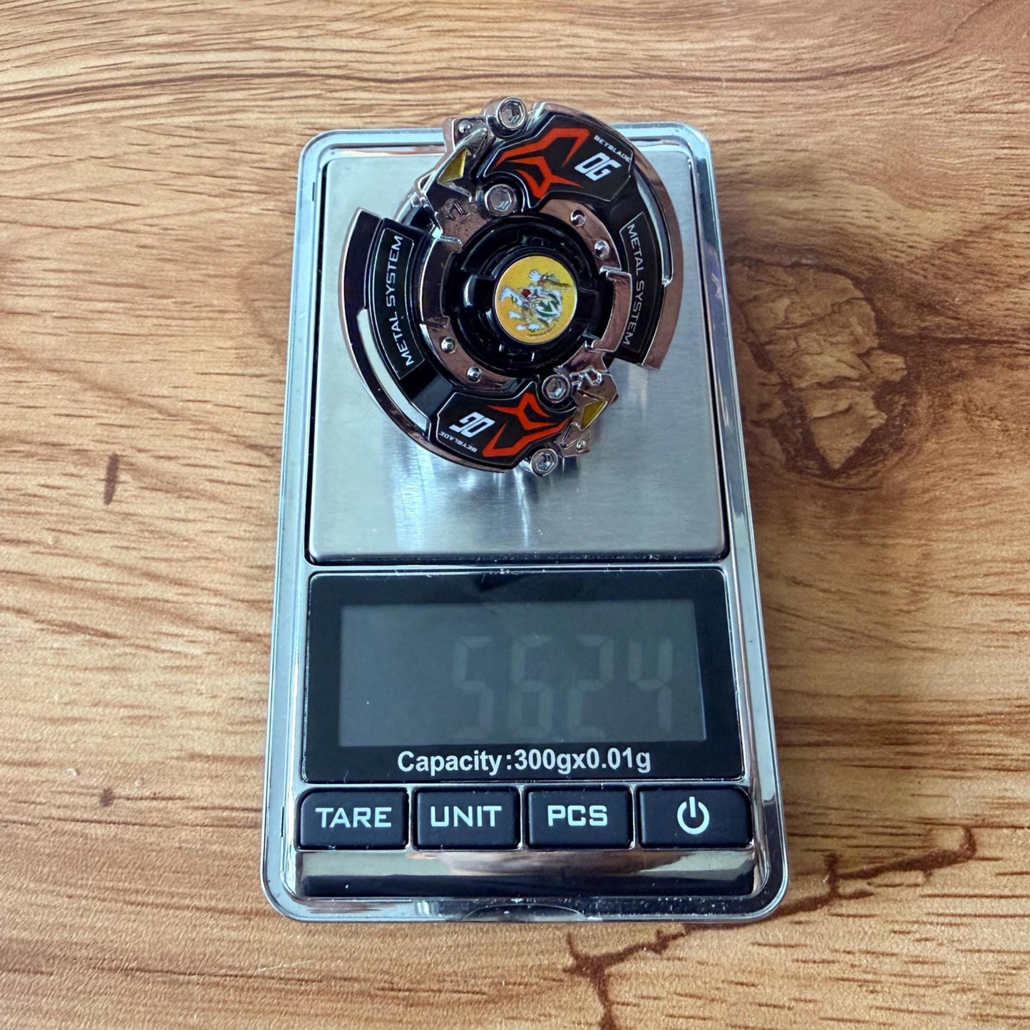 Full Metal Beyblade Driger MS - HMS Repro (Zinc+Chrome plated)