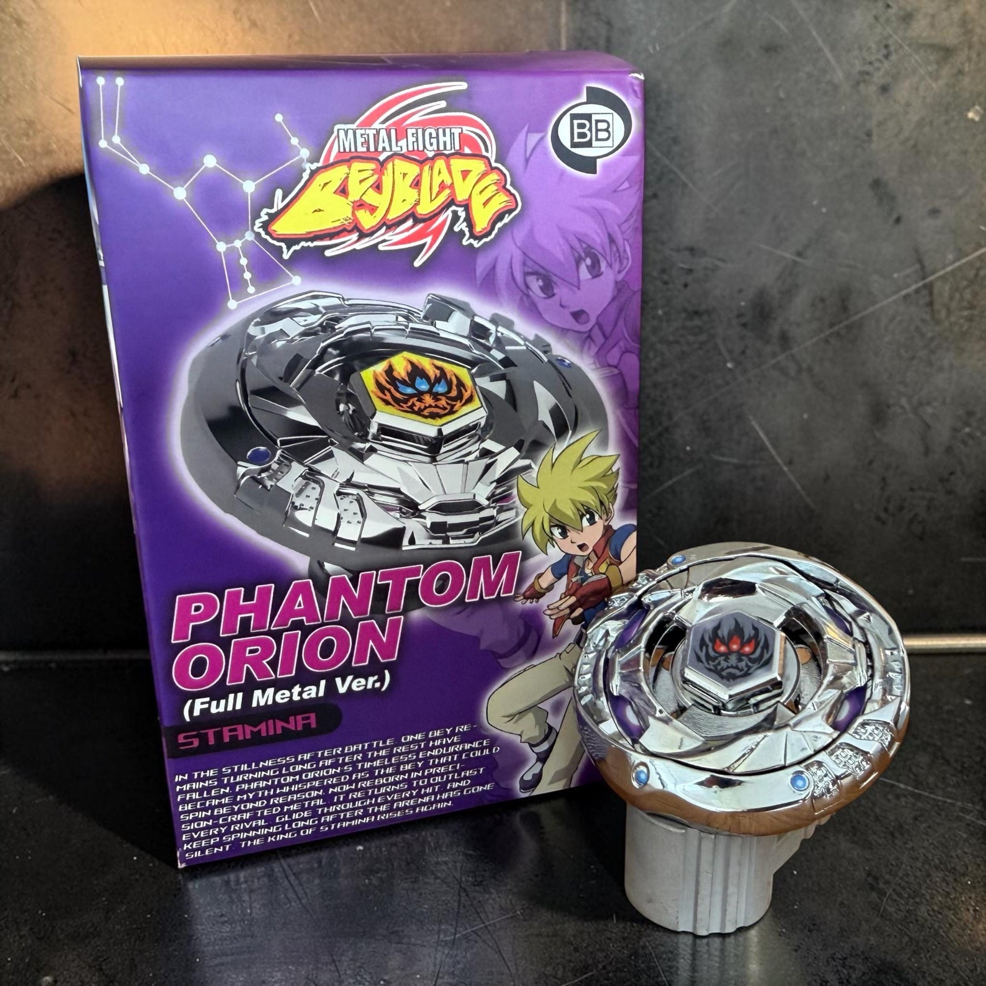 FULL METAL Beyblade Phantom Orion B:D (Zinc+Chrome Plated) (Metal Fight)