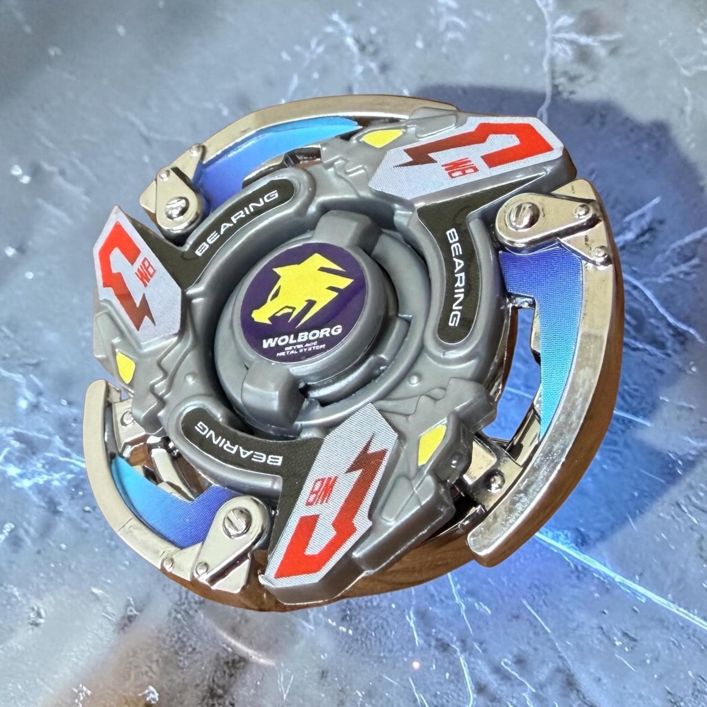 Beyblade Wolborg MS - HMS Repro (Zinc+Chrome plated)