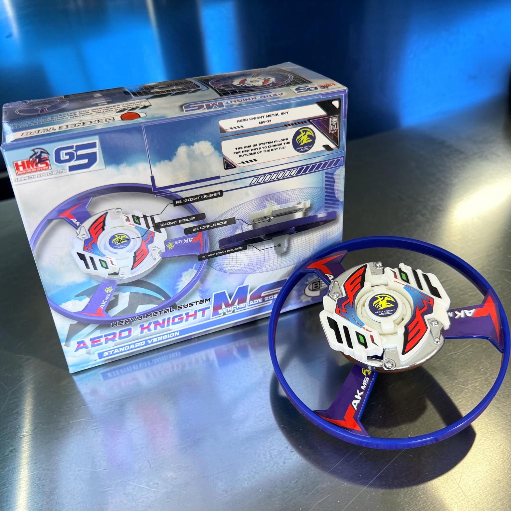 Beyblade Aero Knight MS - HMS Repro (Zinc+Chrome plated)